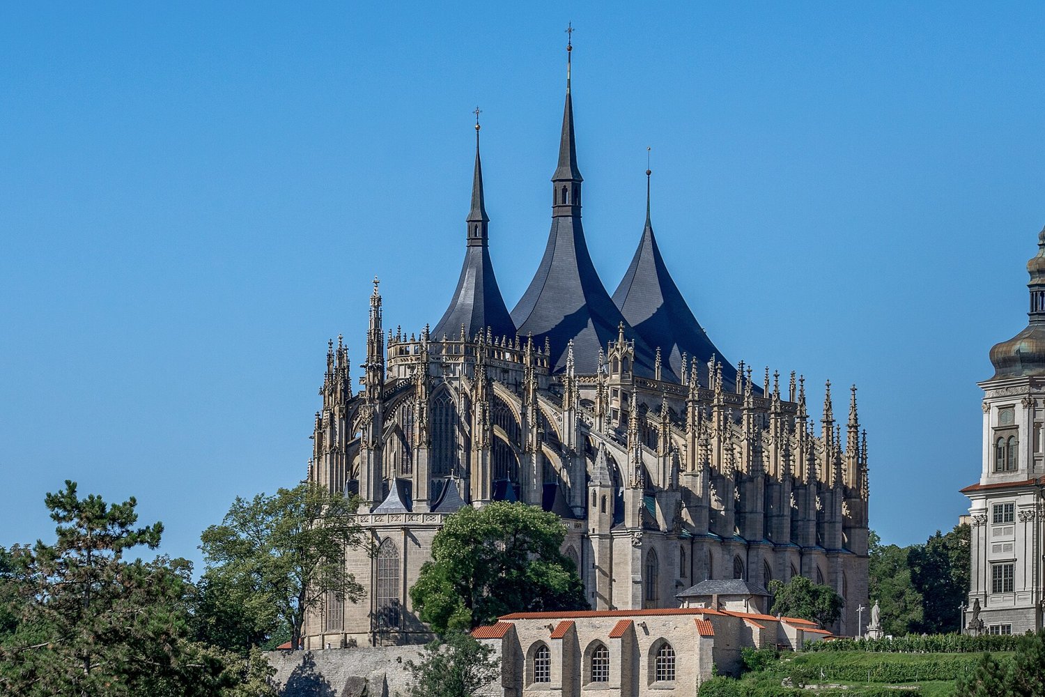 The north facade of St Barbara's Church, Kutná Hora