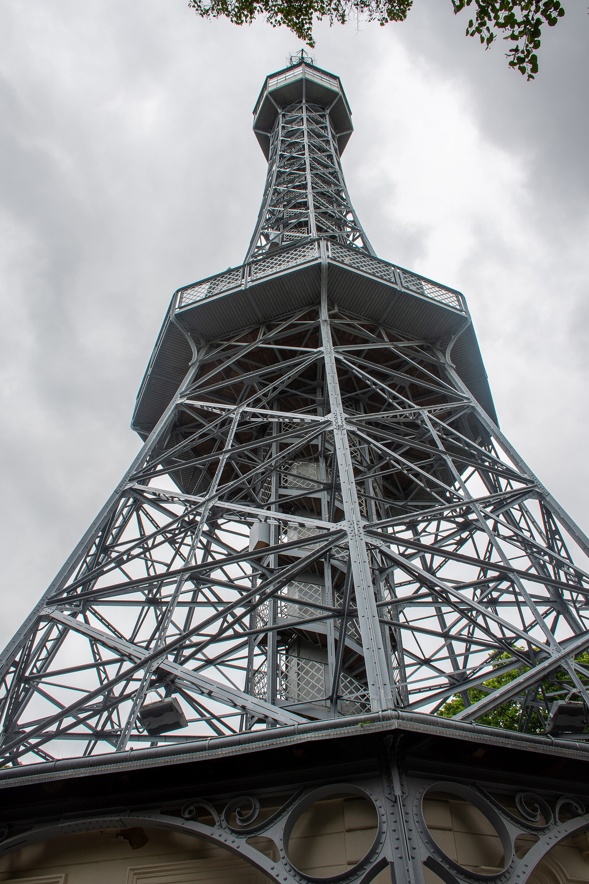 The ironwork of the Petrin lookout tower