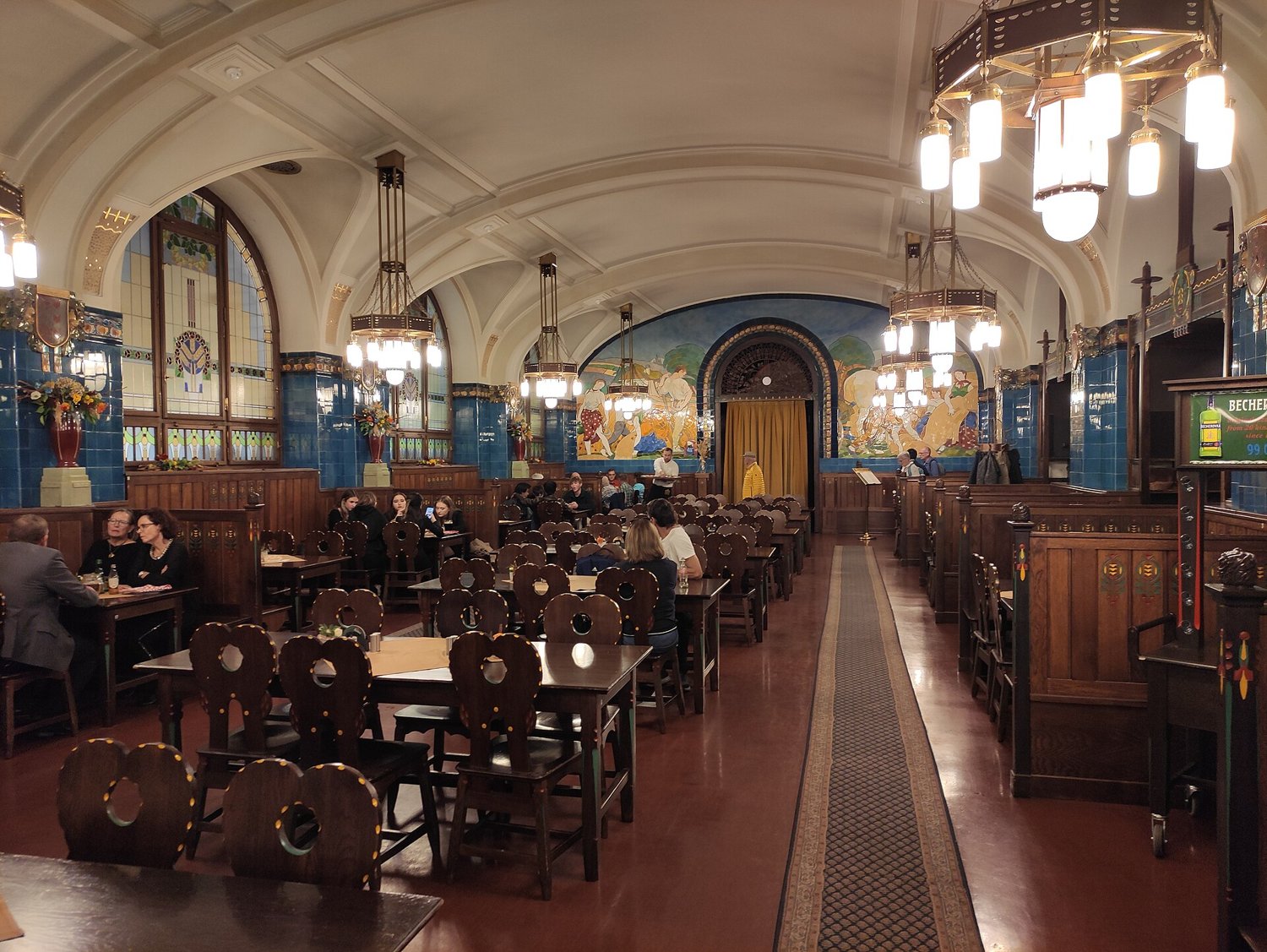 A Pilsner beer hall in Prague