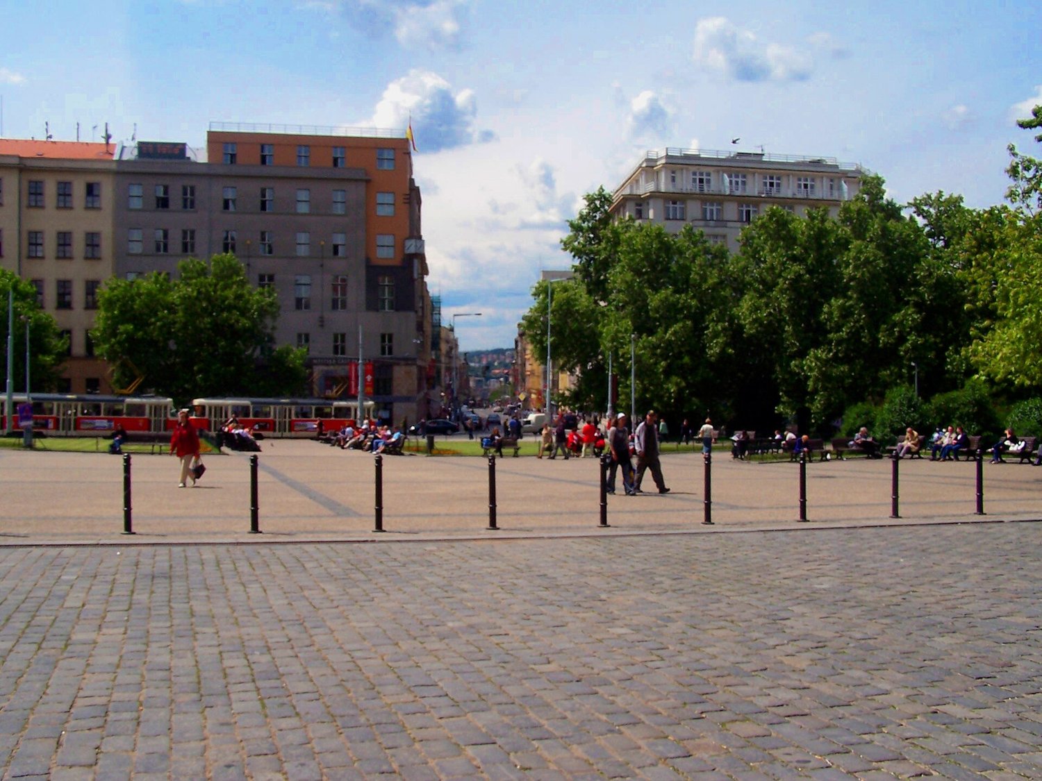 A street west of Náměstí Míru in Vinohrady