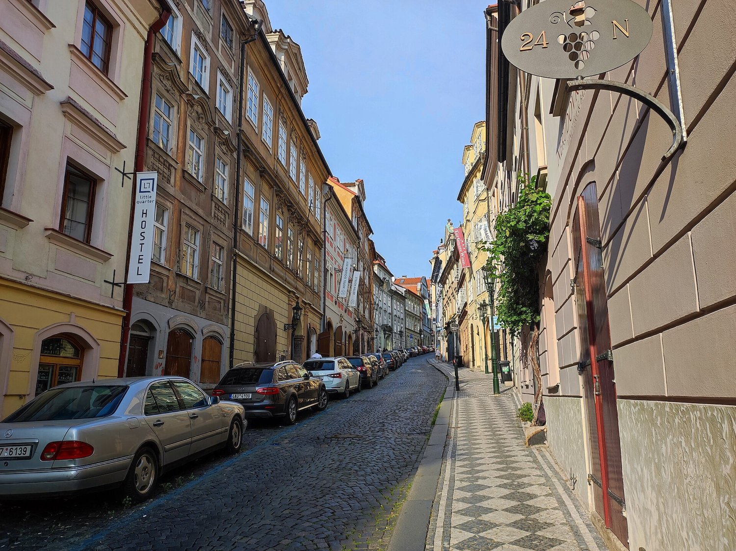 Nerudova street climbing towards Prague Castle