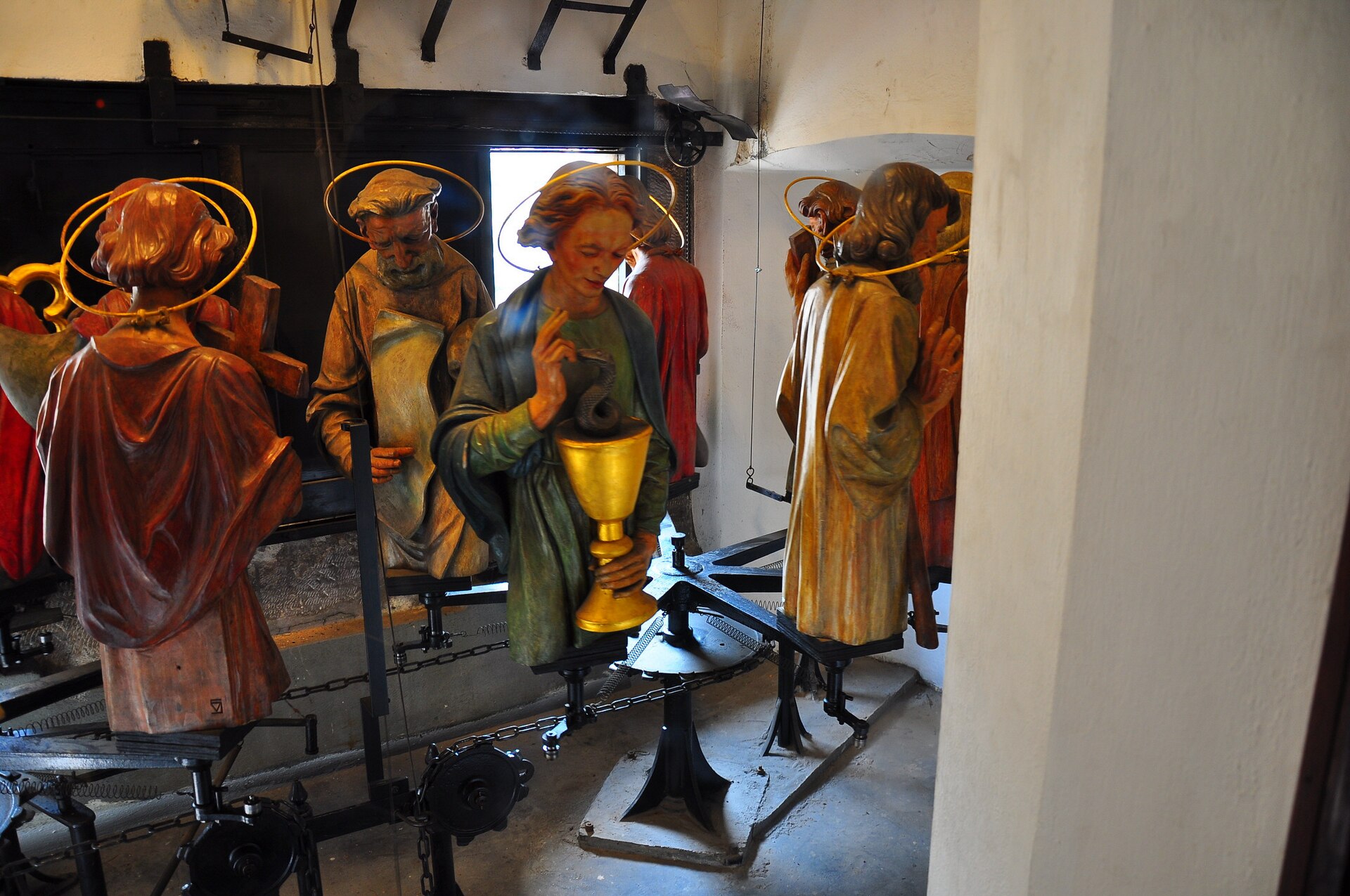 The carved apostles of the Prague astronomical clock