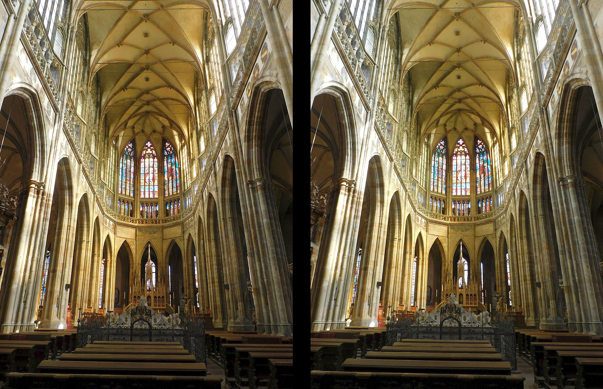 The nave of St Vitus Cathedral